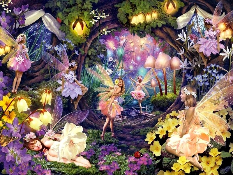 Fairies in a Forest — Purple