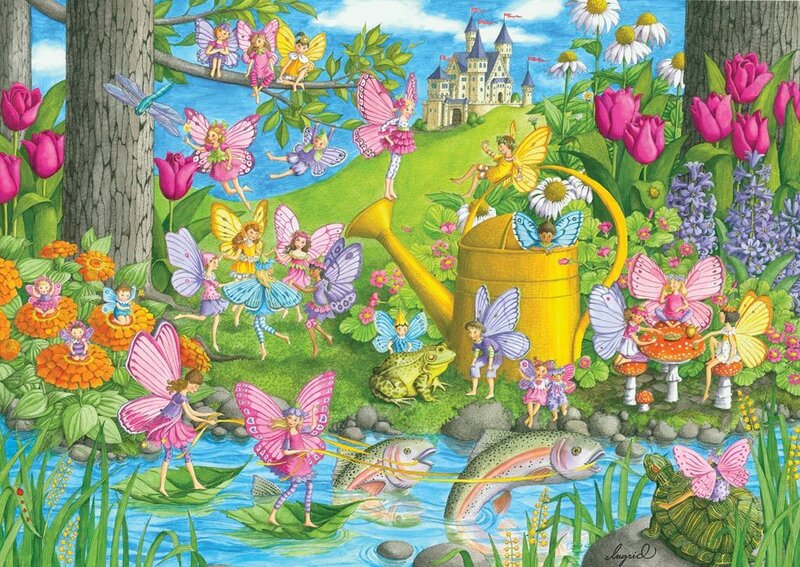 Fairies in a Garden — Green