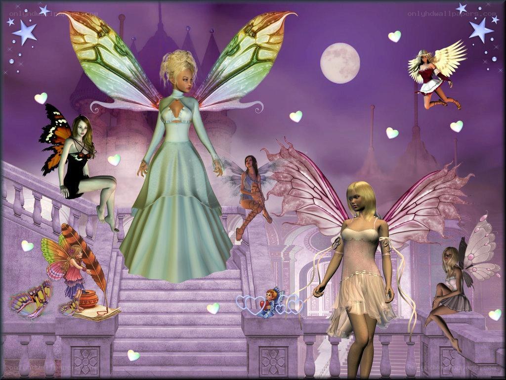fairies in a magical castle
