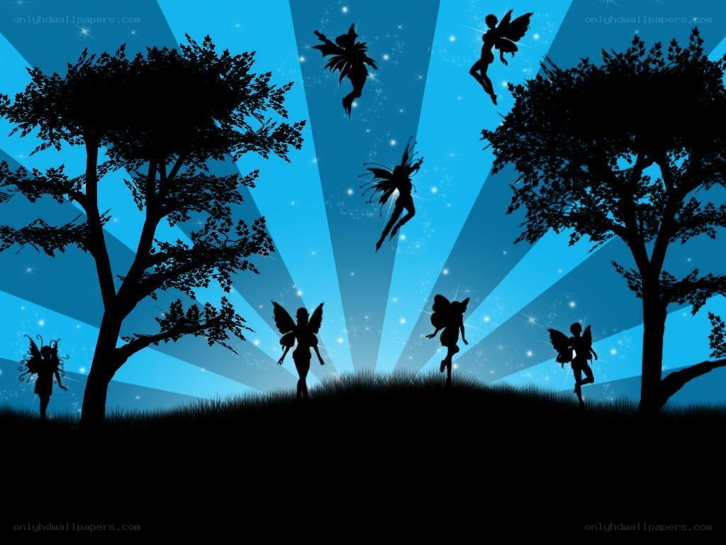 fairies in a magical forest