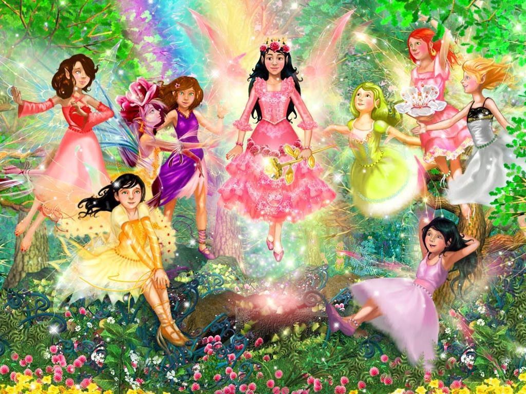 fairies in a magical forest