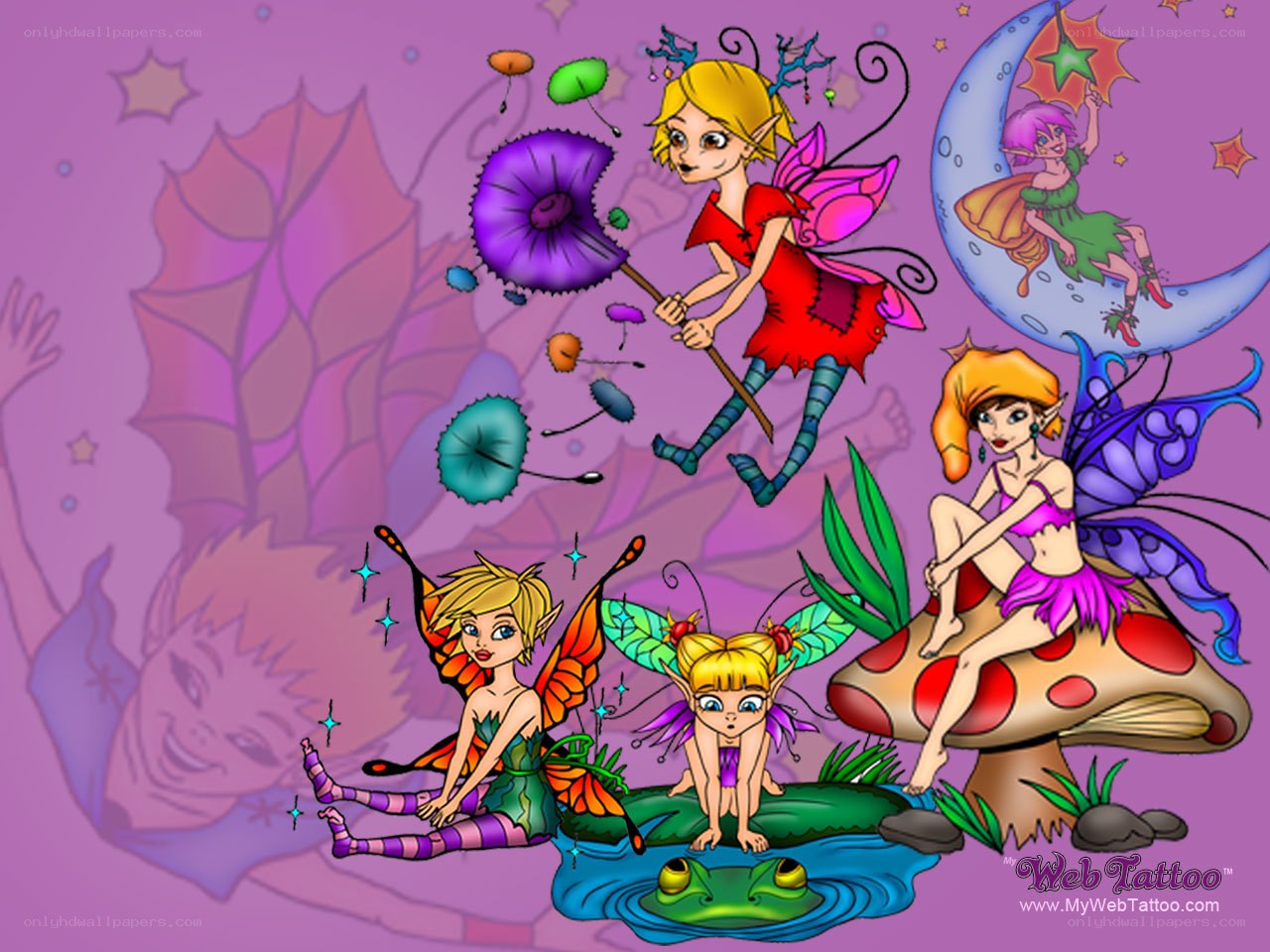 fairies in a magical forest
