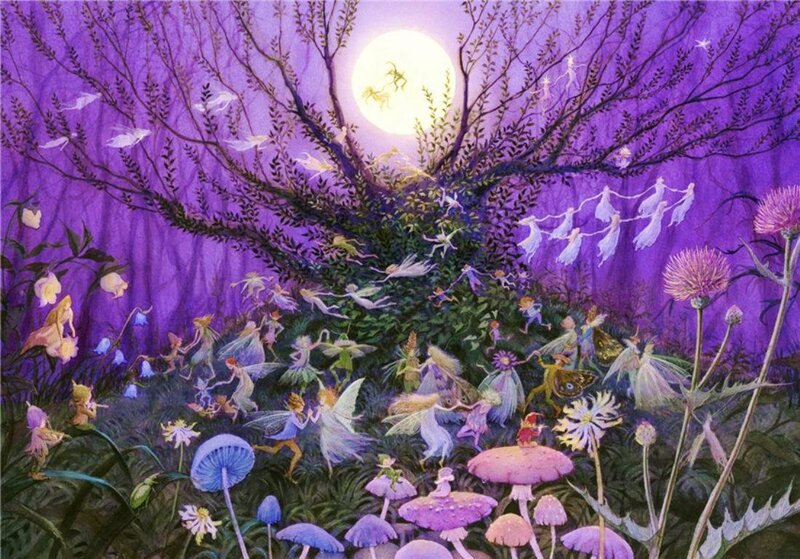 Fairies in a Purple Forest — Magical