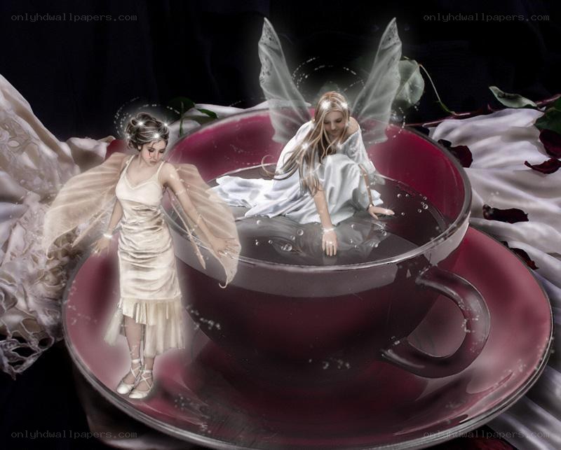 fairies in a tea cup