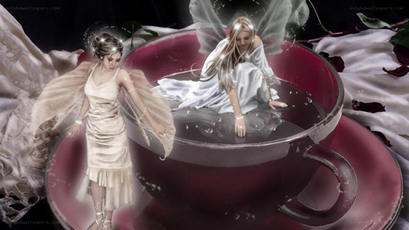 fairies in a tea cup