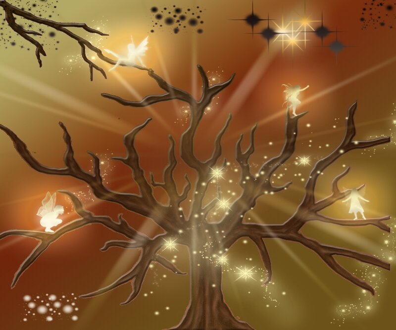 Fairies in a Tree — Brown