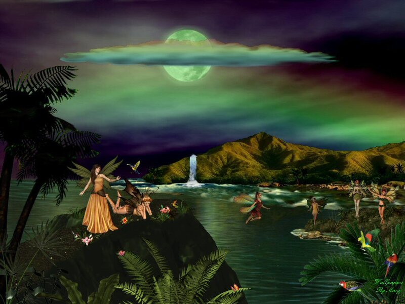 Fairies in a Tropical Landscape