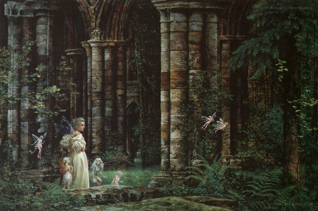 Fairies in ancient ruins