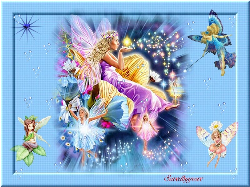 Fairies in Flight — Blue