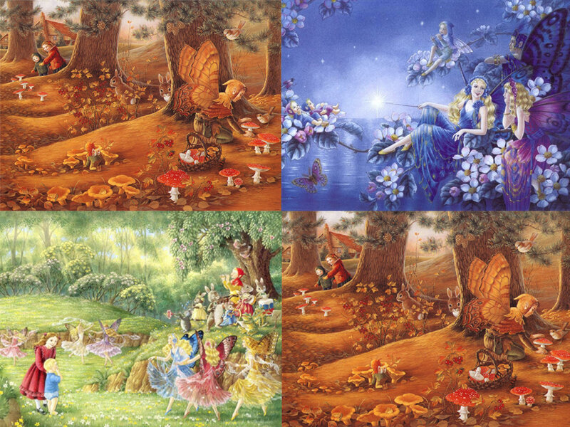 Fairies in Forest — Blue