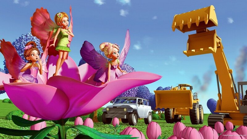 Fairies on a Flower — Pink