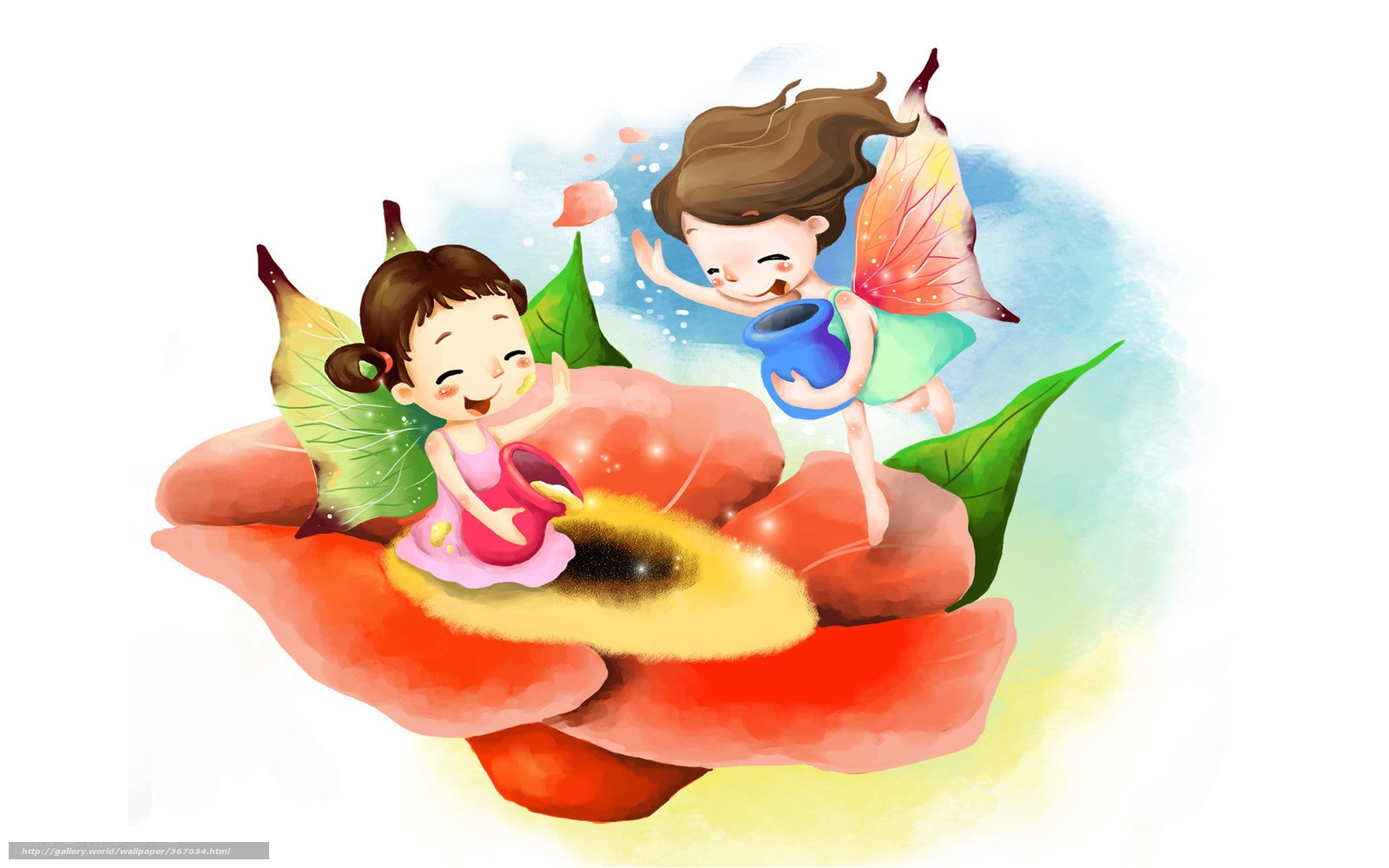 fairies on a flower