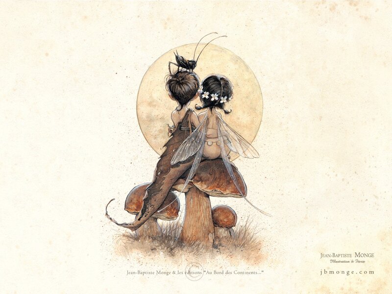 fairies on a mushroom