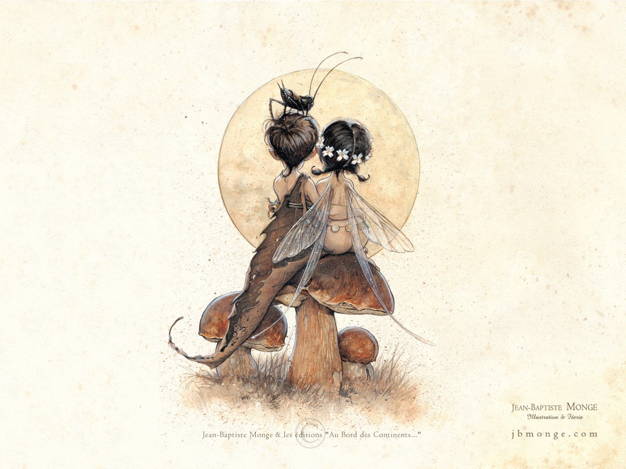 fairies on a mushroom