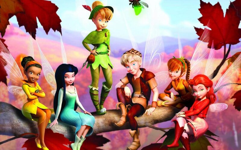 Fairies on a Tree Branch