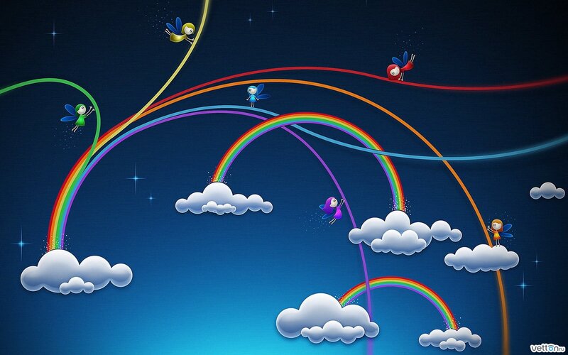 Fairies on Rainbow Paths — Blue