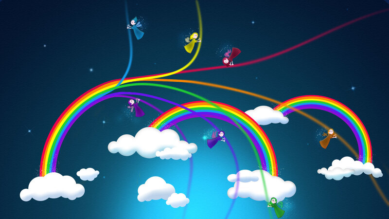 fairies on rainbow paths