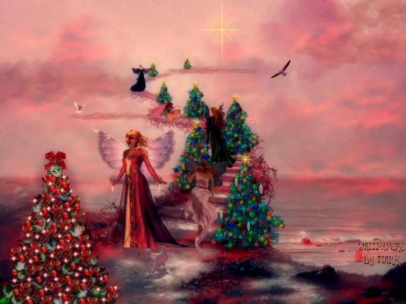 Fairies with Christmas Trees