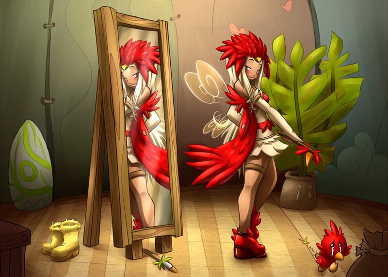 fairy admiring her reflection