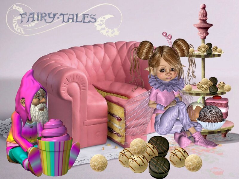 Fairy and Gnome with Sweets