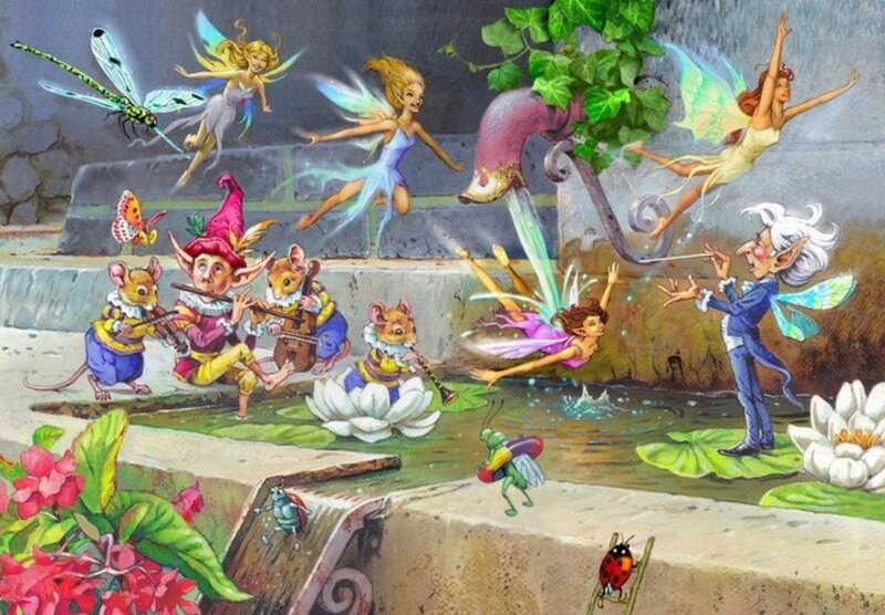 Fairy and Mouse Musicians