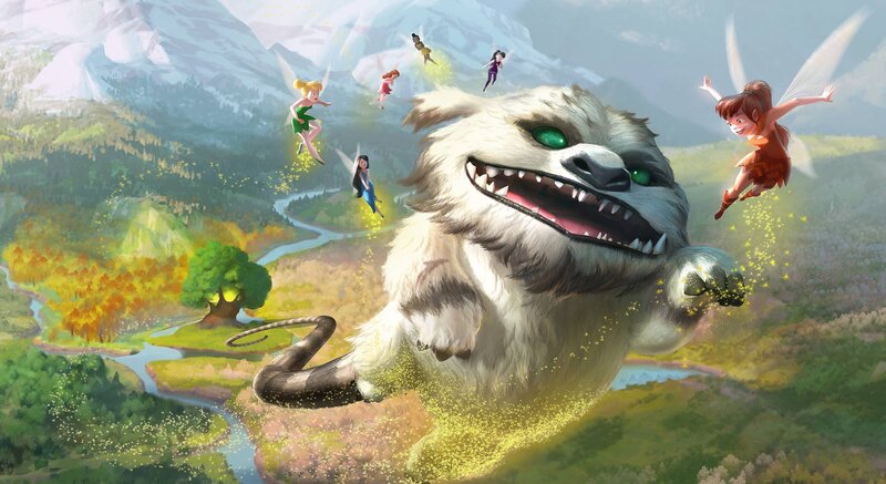 Fairy and Yeti in Flight