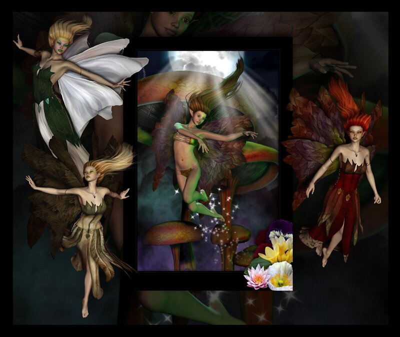 Fairy art collage