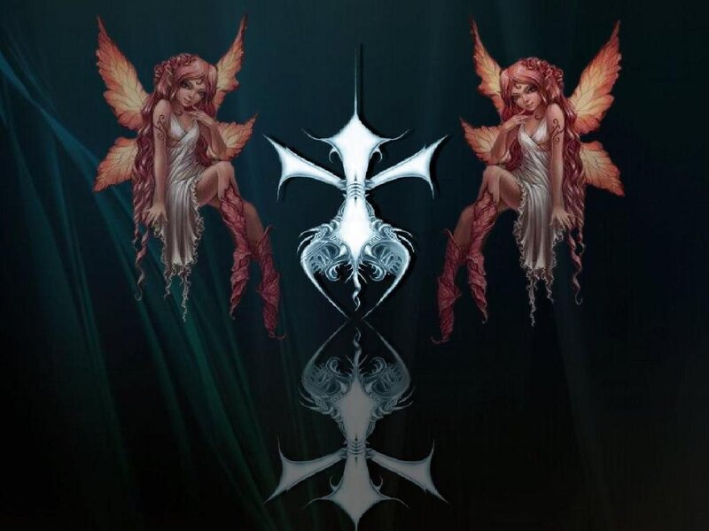 fairy art with central symbol