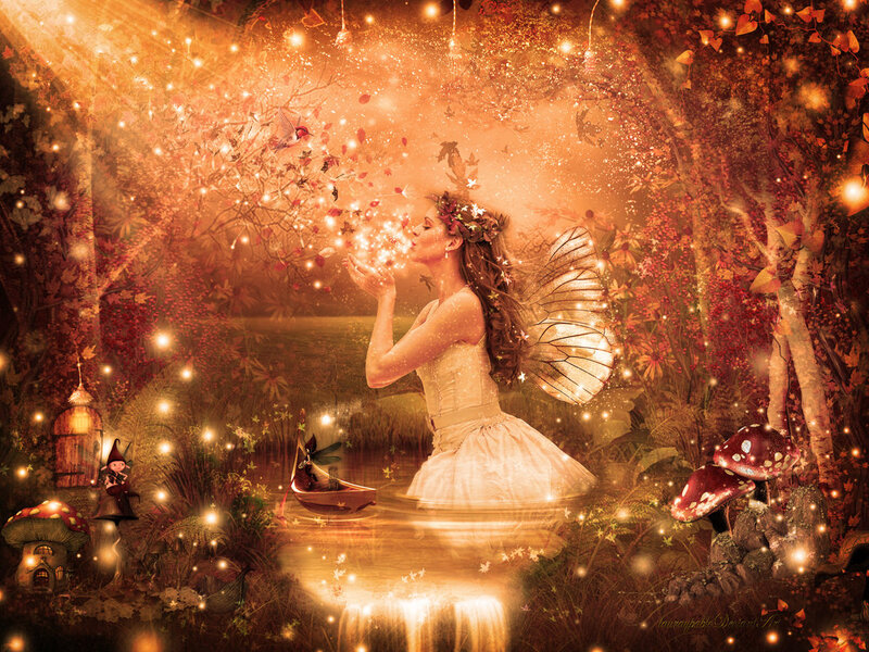 Fairy Blowing Sparkles