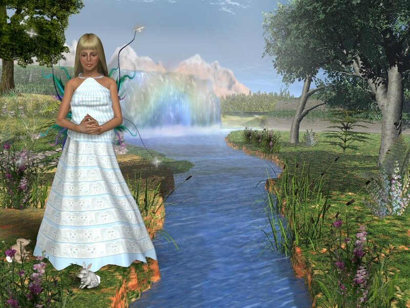 Fairy by a river