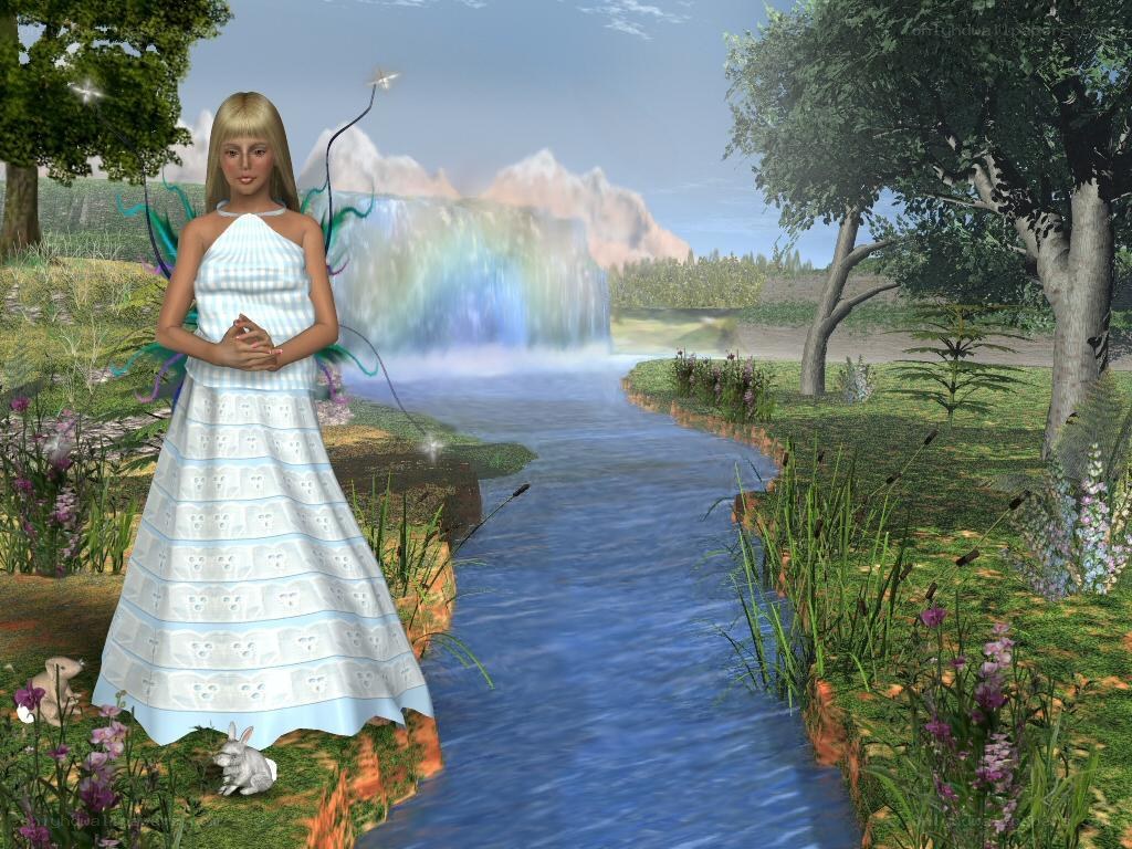 Fairy by a river