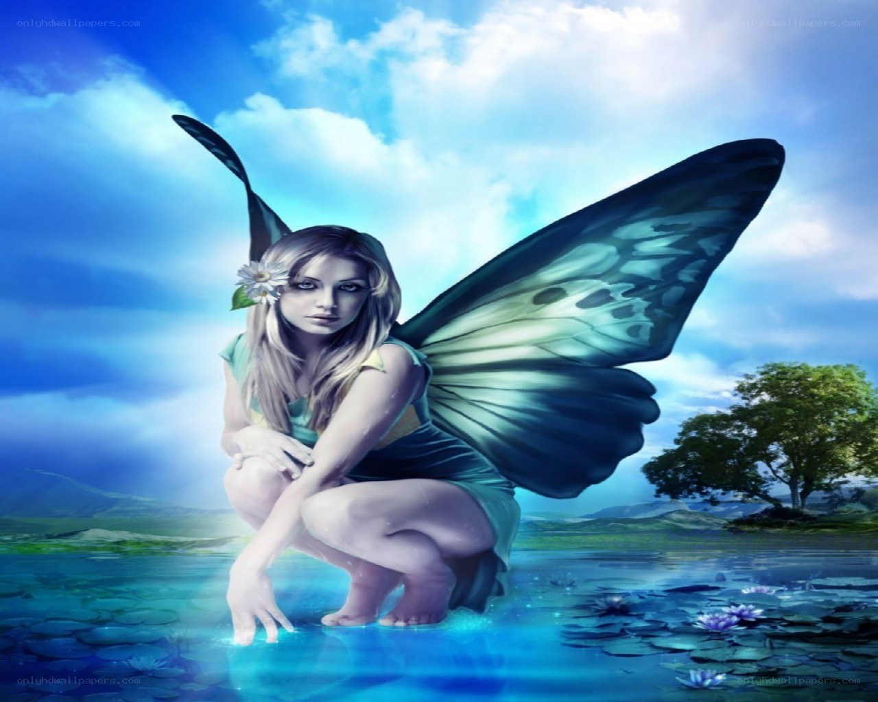 fairy by the pond