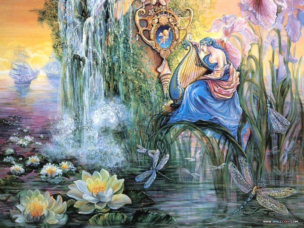 Fairy by the waterfall