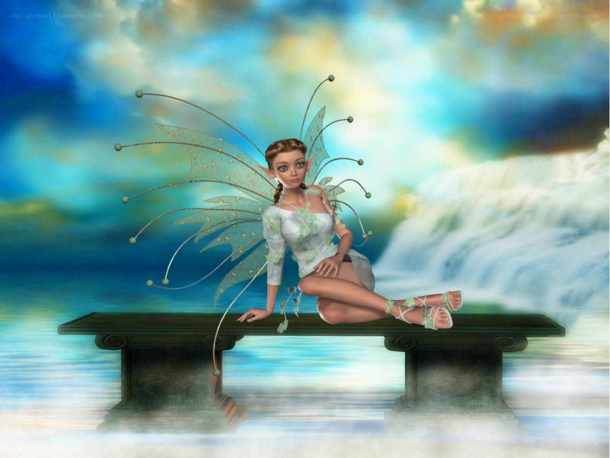 fairy by the waterfall