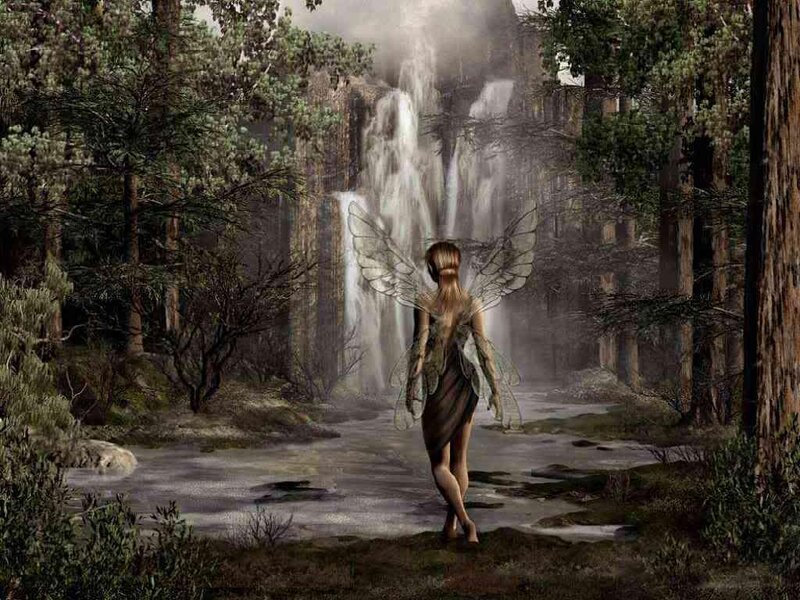 fairy by the waterfall