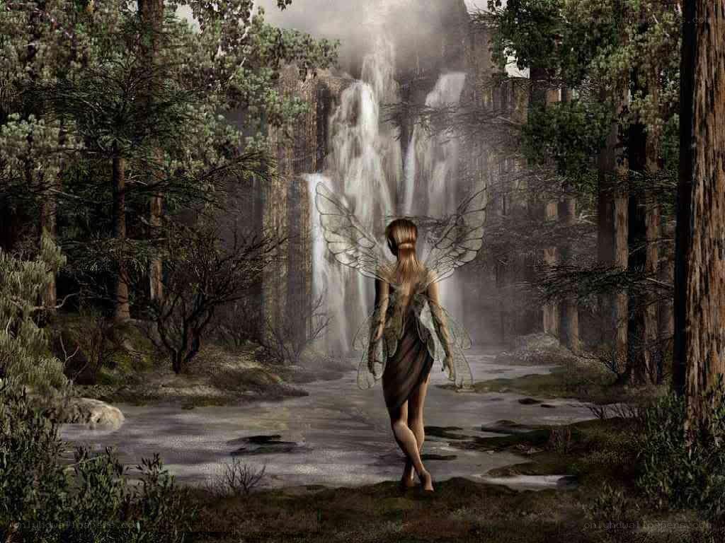 fairy by the waterfall