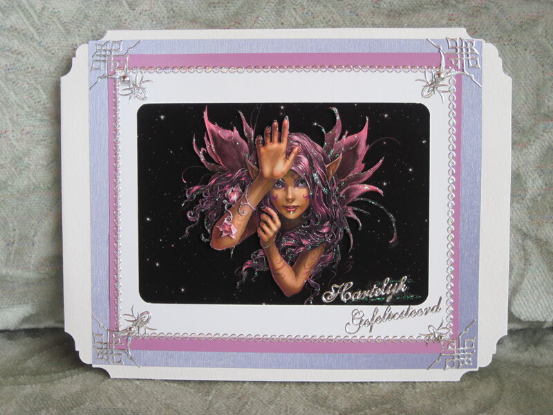 Fairy card with glittery design