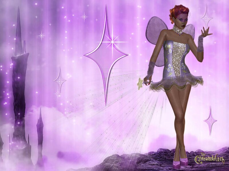 Fairy Character in Purple Dress