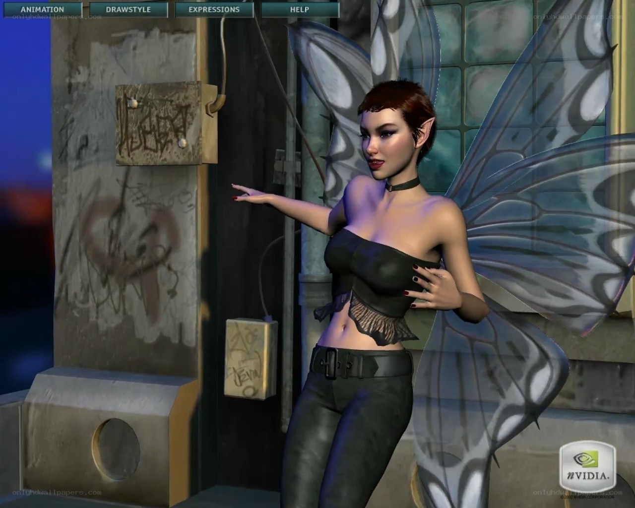 fairy character in urban setting