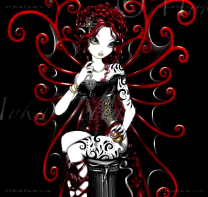 fairy character with red wings