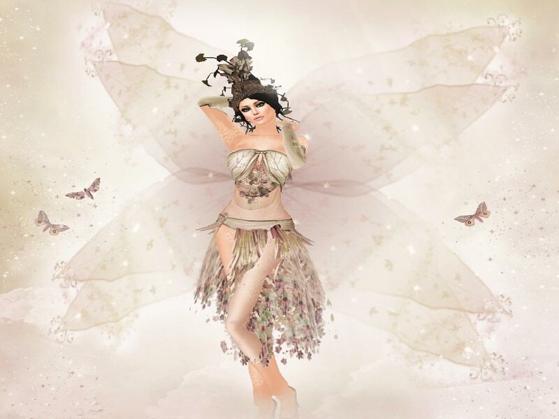 Fairy Character with Wings — Beige
