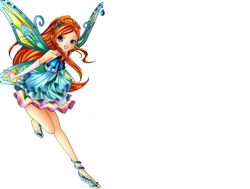 Fairy Character with Wings — Orange, Playful