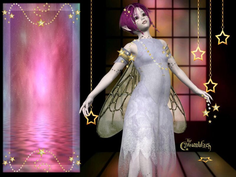 Fairy Character with Wings — Purple