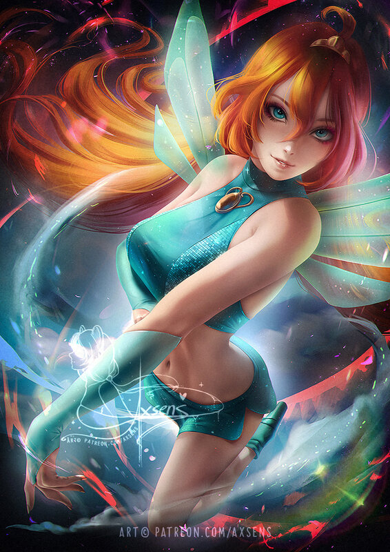 Fairy Character with Wings — Teal