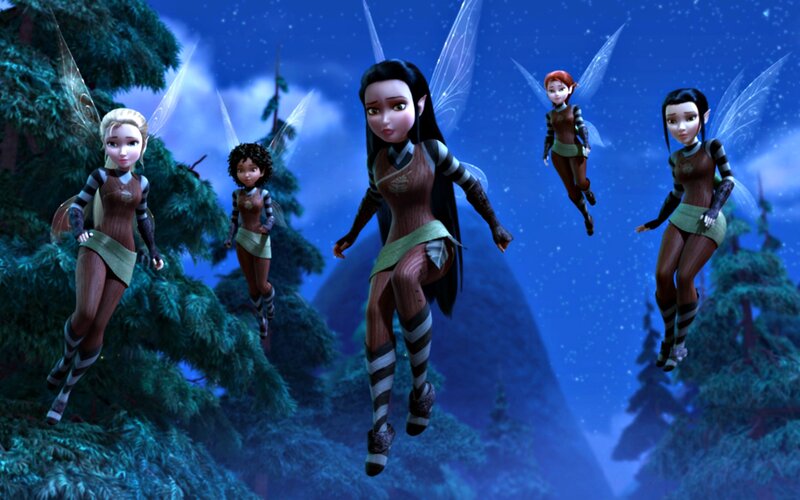 Fairy Characters Flying — Blue