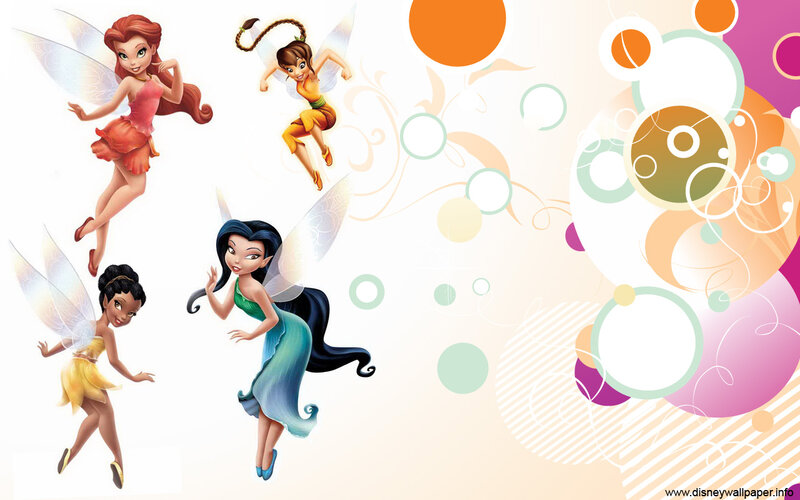 Fairy Characters Flying — White