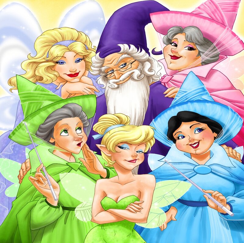 Fairy Characters Group — Green
