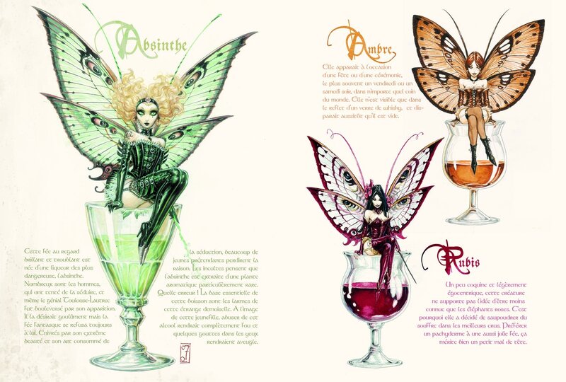 Fairy characters in drinks