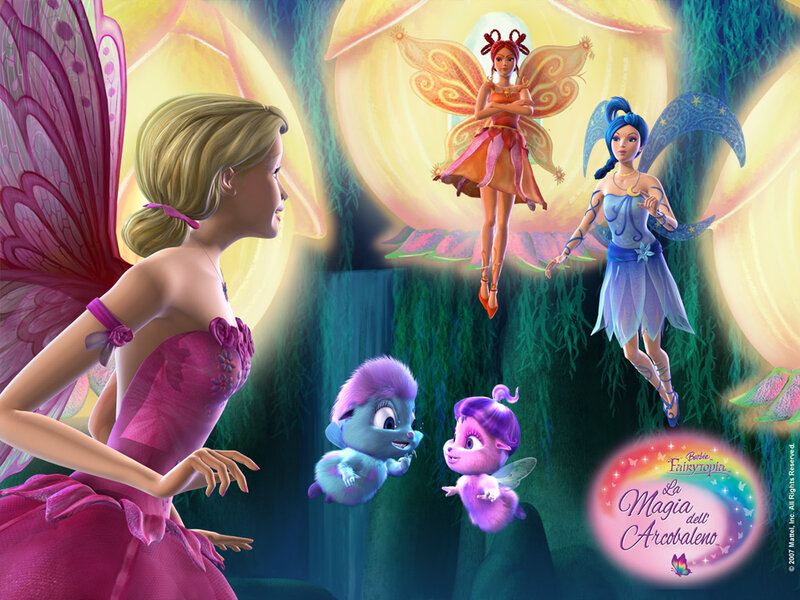 Fairy Characters in Forest — Pink
