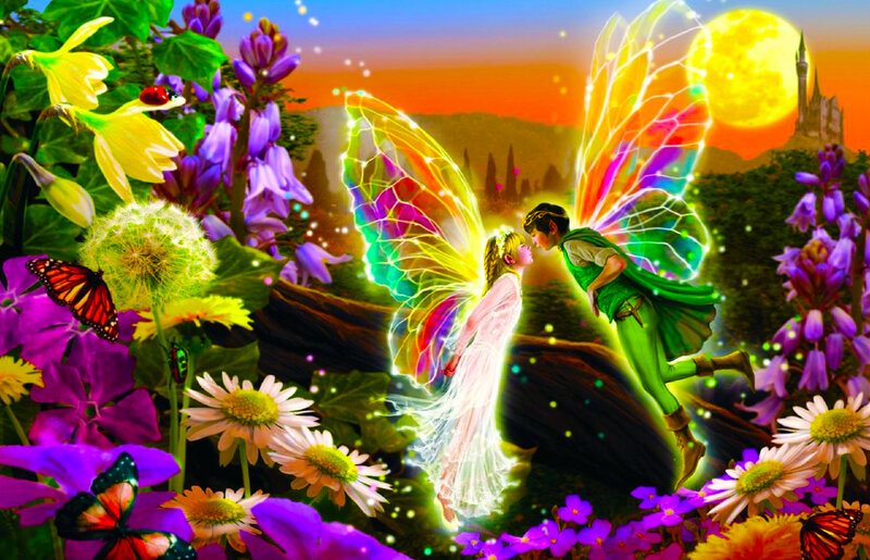 Fairy Couple in Garden